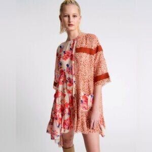 One Teaspoon ~ Night Dance Asymmetric Dress ~ M / L / XL ~ Patchwork / Floral